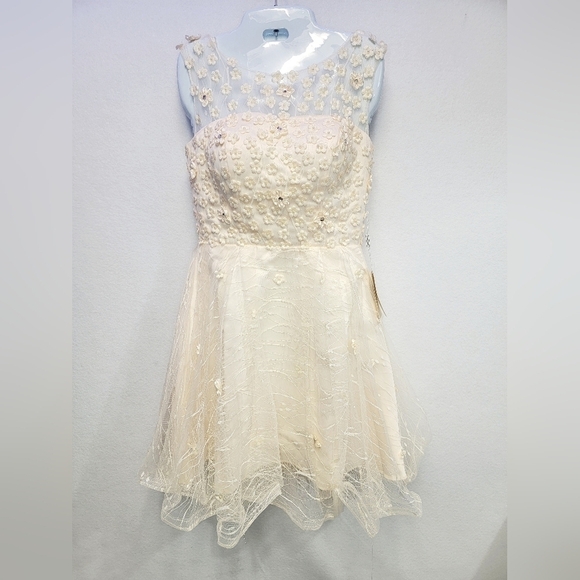 TS COUTURE Women's Size 2/4 Sleeveless Dress, Lined, Tulle skirt, Embroi… - Picture 7 of 15